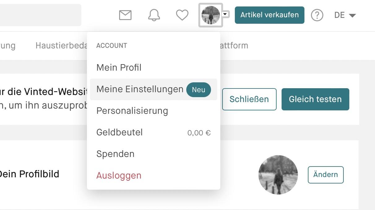 Vinted (ehemals Kleiderkreisel)Account löschen so geht